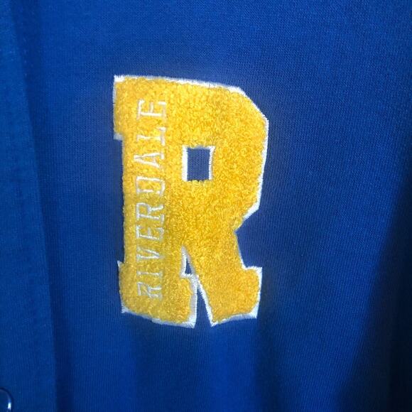 Riverdale High Archie Cheer Girls Varsity Jacket Blue & Yellow Women's Large - Picture 5 of 12